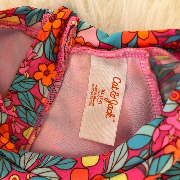 Cat & Jack "One piece Swim Suit in Flower Power" NWOT - Picture 3 of 6